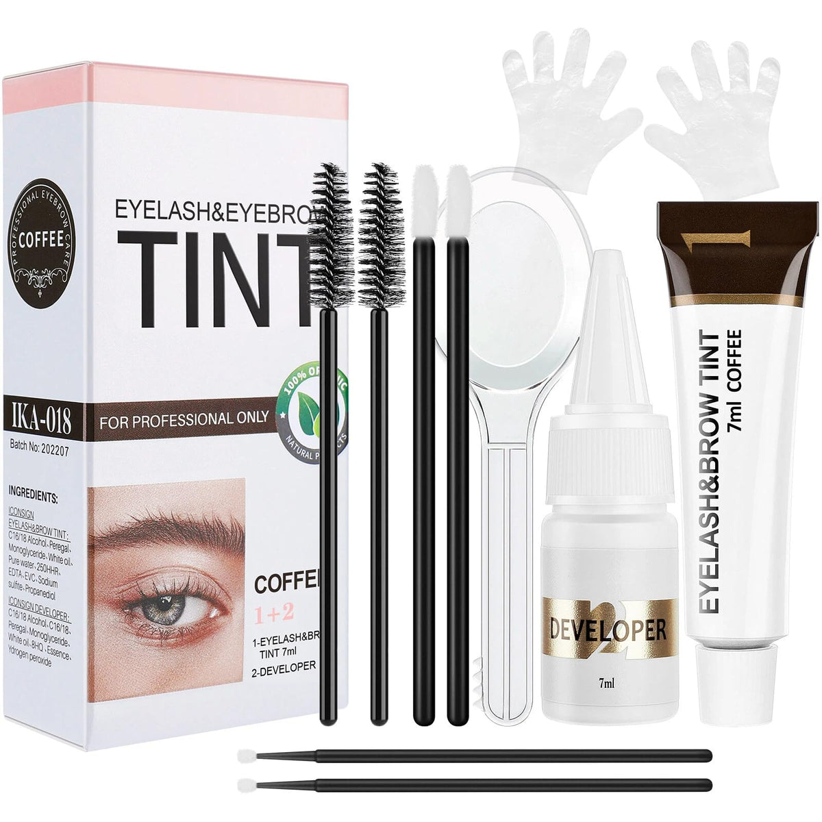 YIMEIR front packaging showing Coffee shade and kit benefits