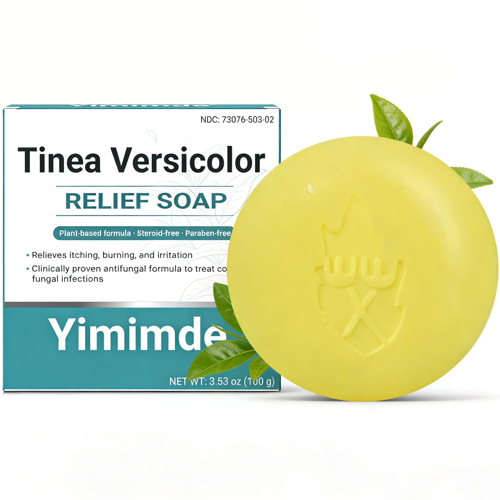 yimimde front packaging showing bar and benefits for clearer skin