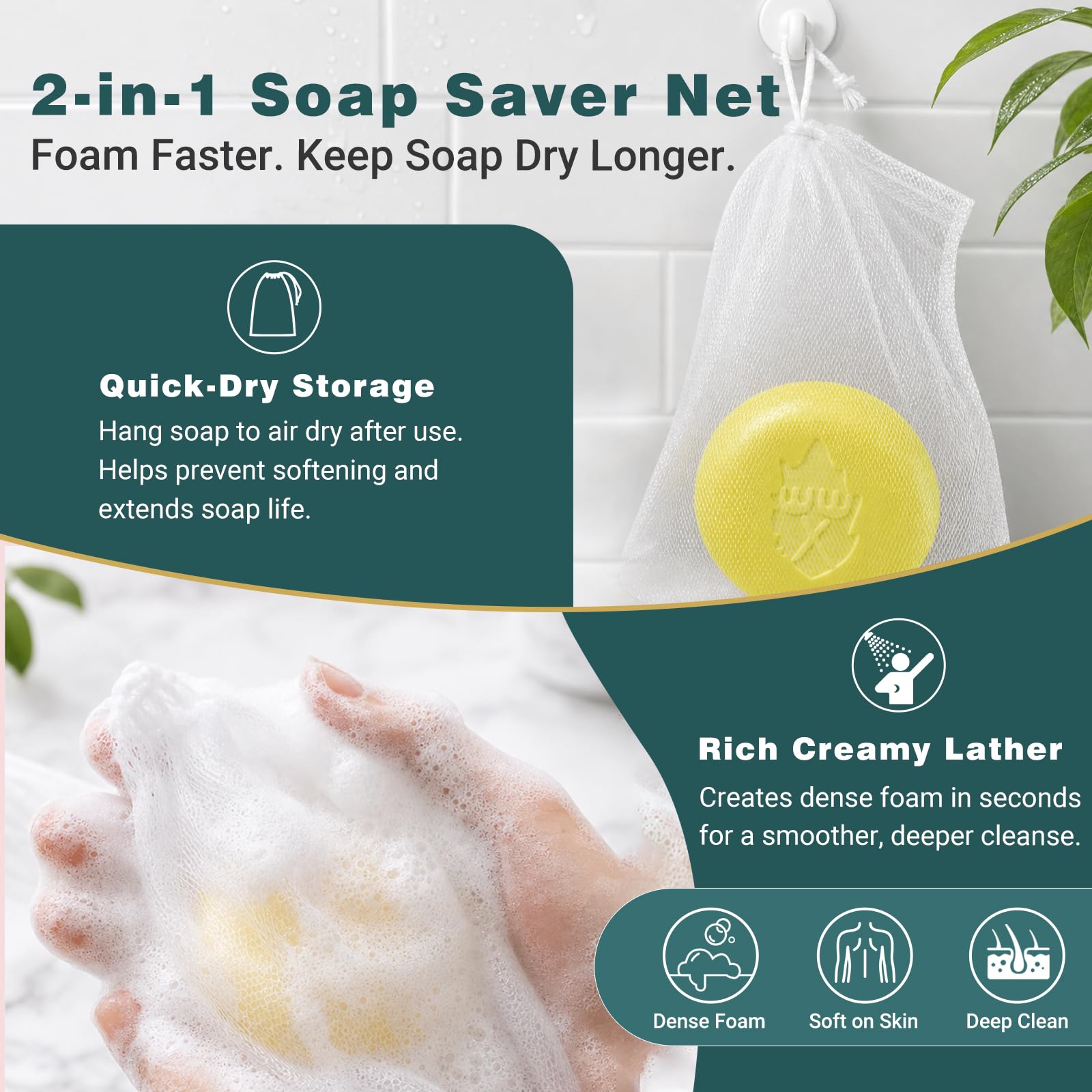 yimimde bar being used in shower showing fast-acting relief