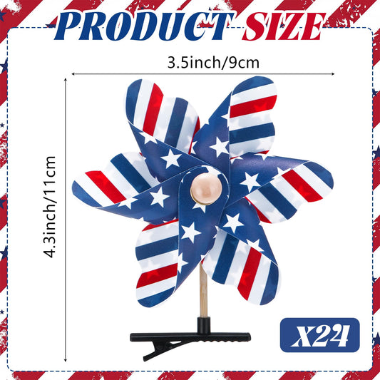 Yinder close-up of pinwheel blades showing star print and spinning visual appeal