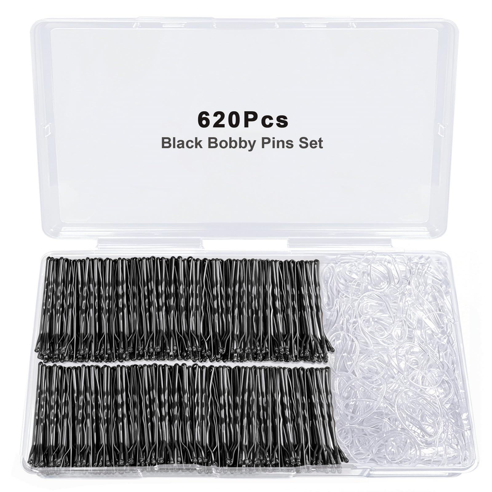 YINGFENG front spread of 620pcs black pins and elastics showing full kit benefit