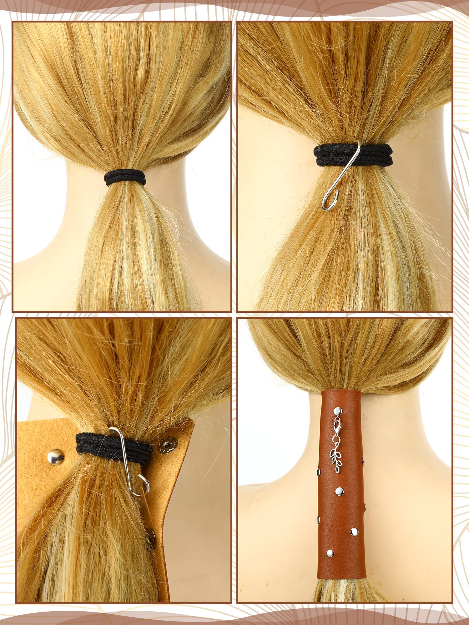 Yinkin black ponytail wrap worn under motorcycle helmet for comfortable fit
