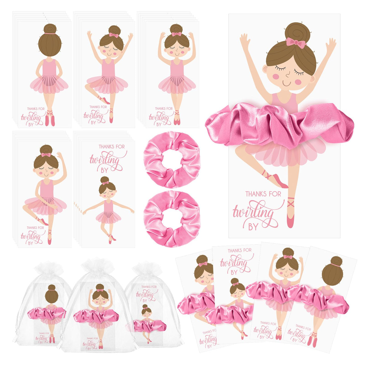 Yinkin front packaging showing 30 ballerina favor sets, ready to gift