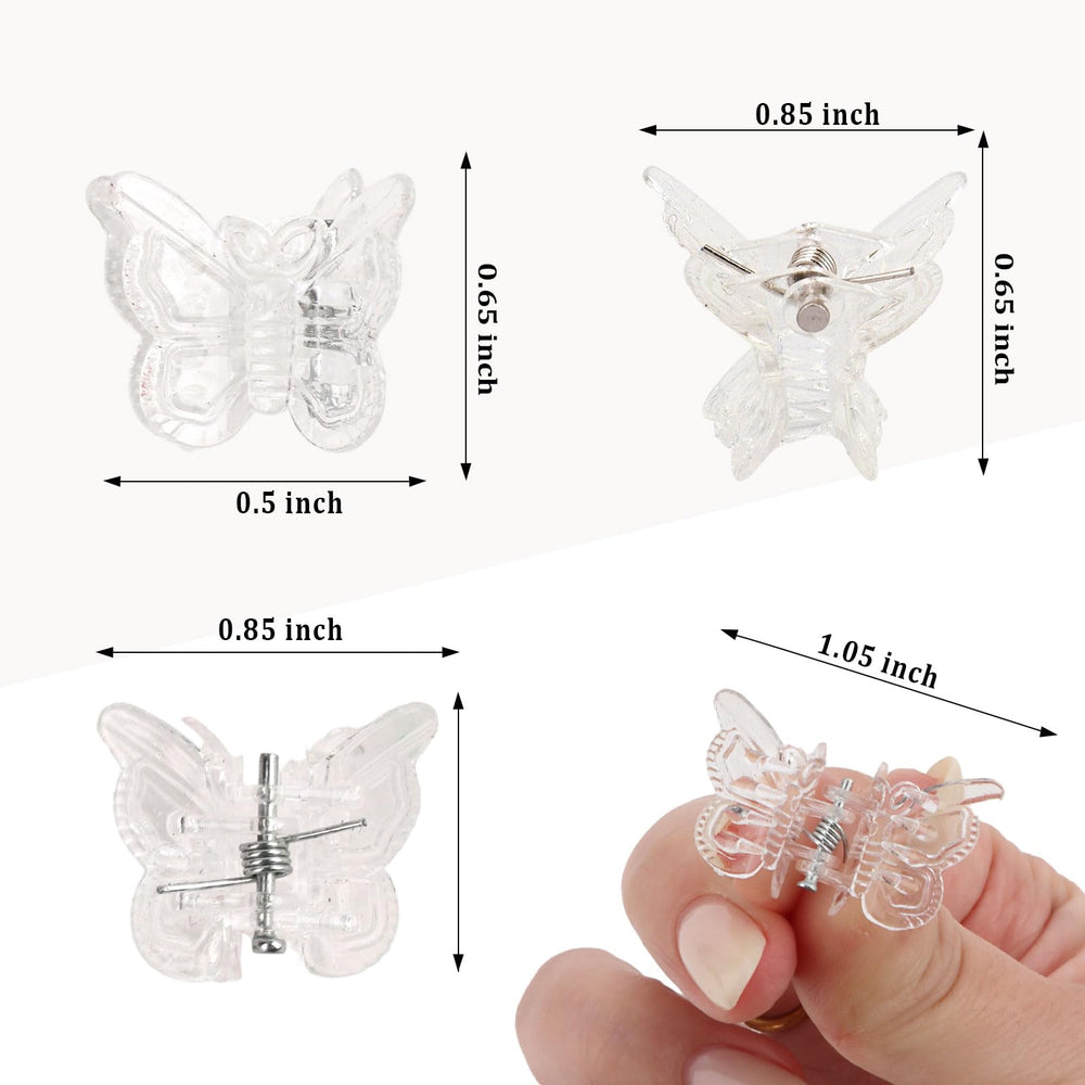 YISSION close-up of transparent butterfly clip showing smooth finish