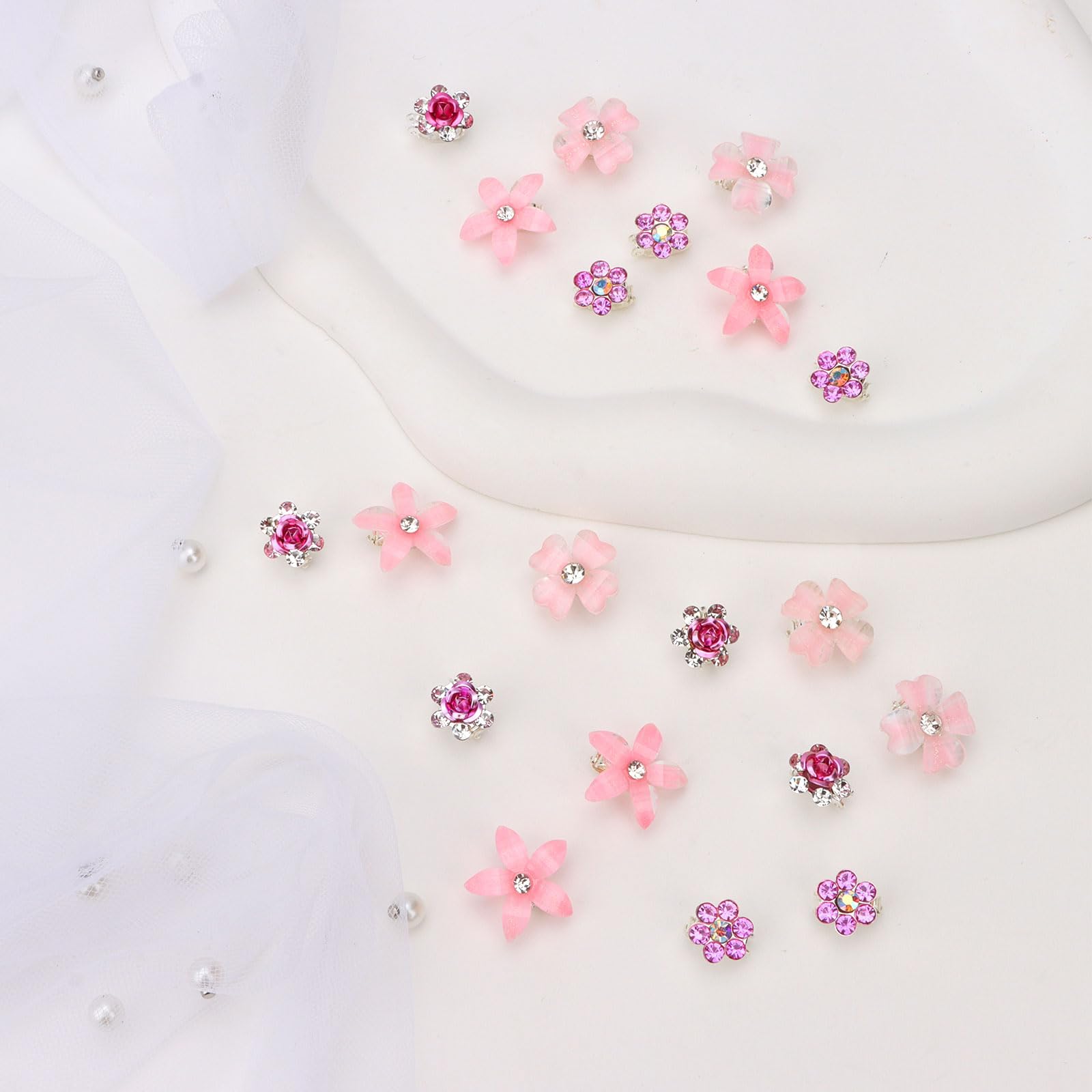 YISSION flat lay of all 20 assorted clips showing mix-and-match options