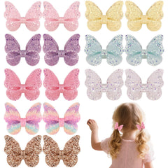 YISSION front packaging showing 16 colorful butterfly clips and variety