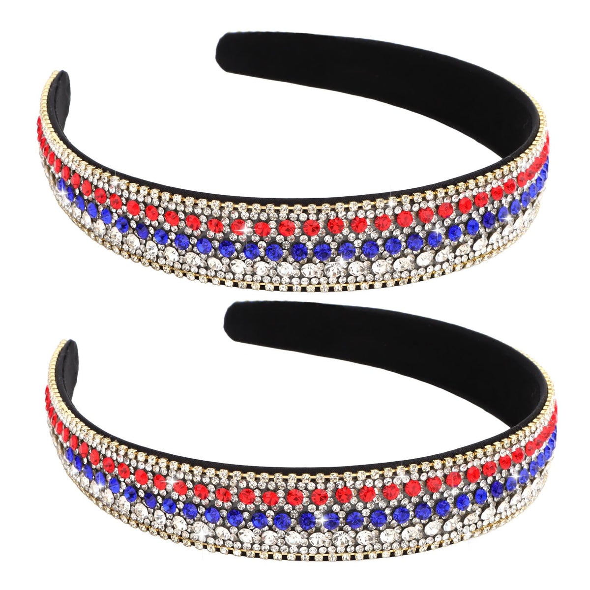 YISSION front view showing two headbands and festive appeal