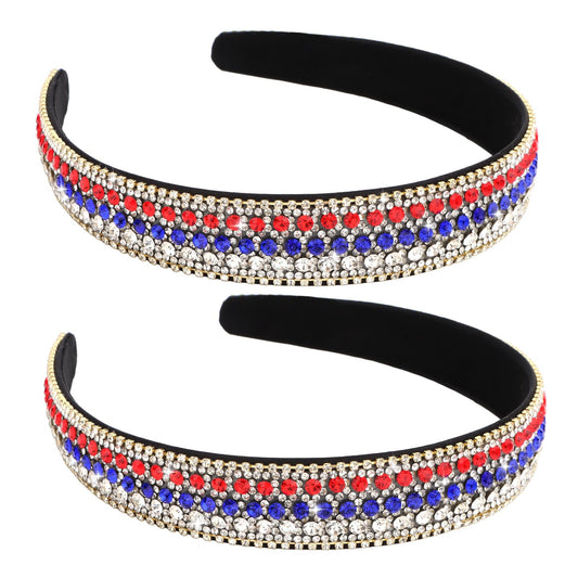 YISSION front view showing two headbands and festive appeal