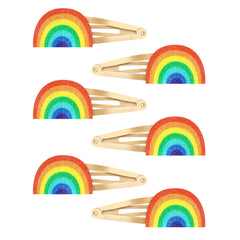 YISSION front view rainbow clips showing colorful glitter finish and appeal