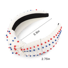 YISSION close-up of red white blue beads displaying decorative sparkle and durability