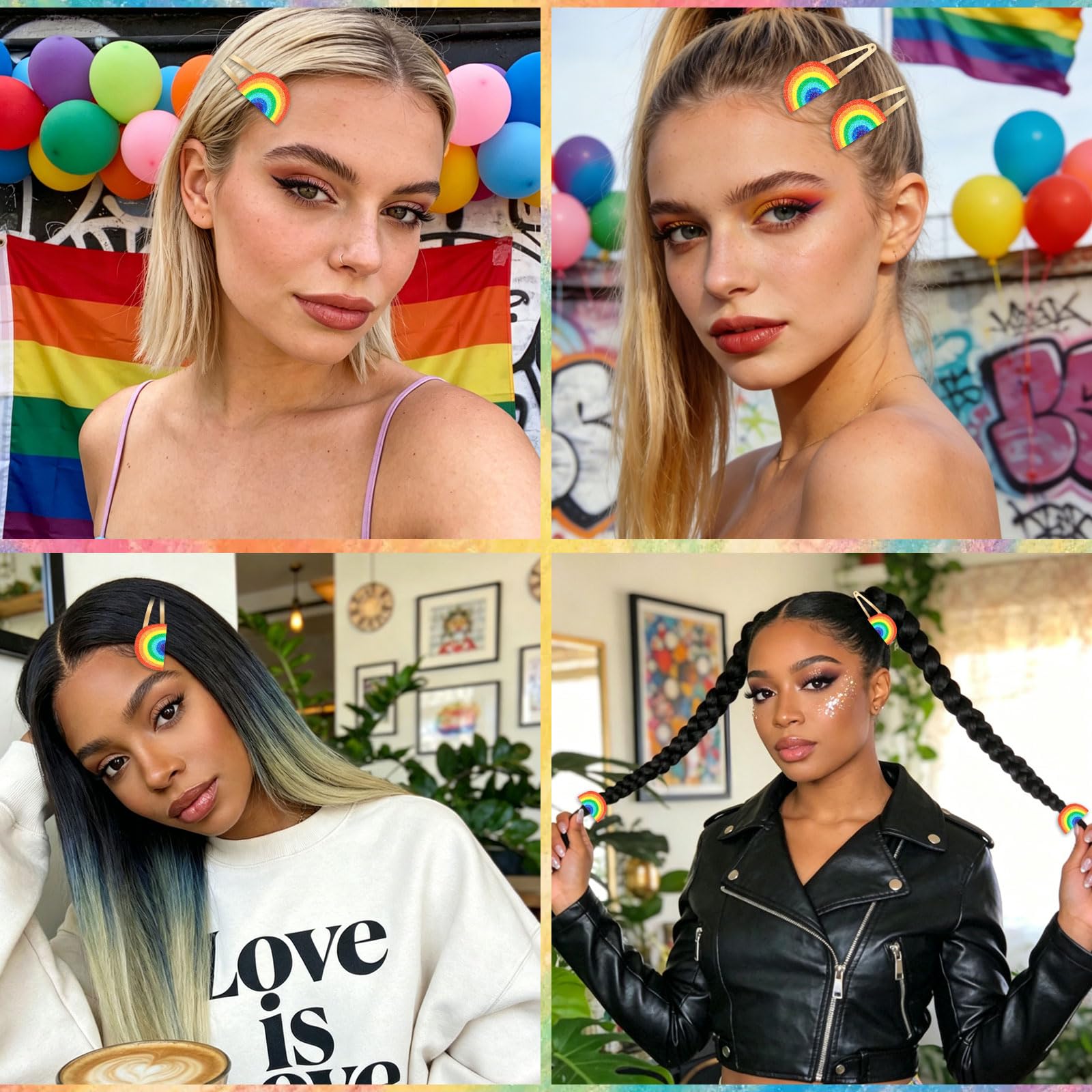 YISSION lifestyle pride festival shot showing festive, expressive accessory