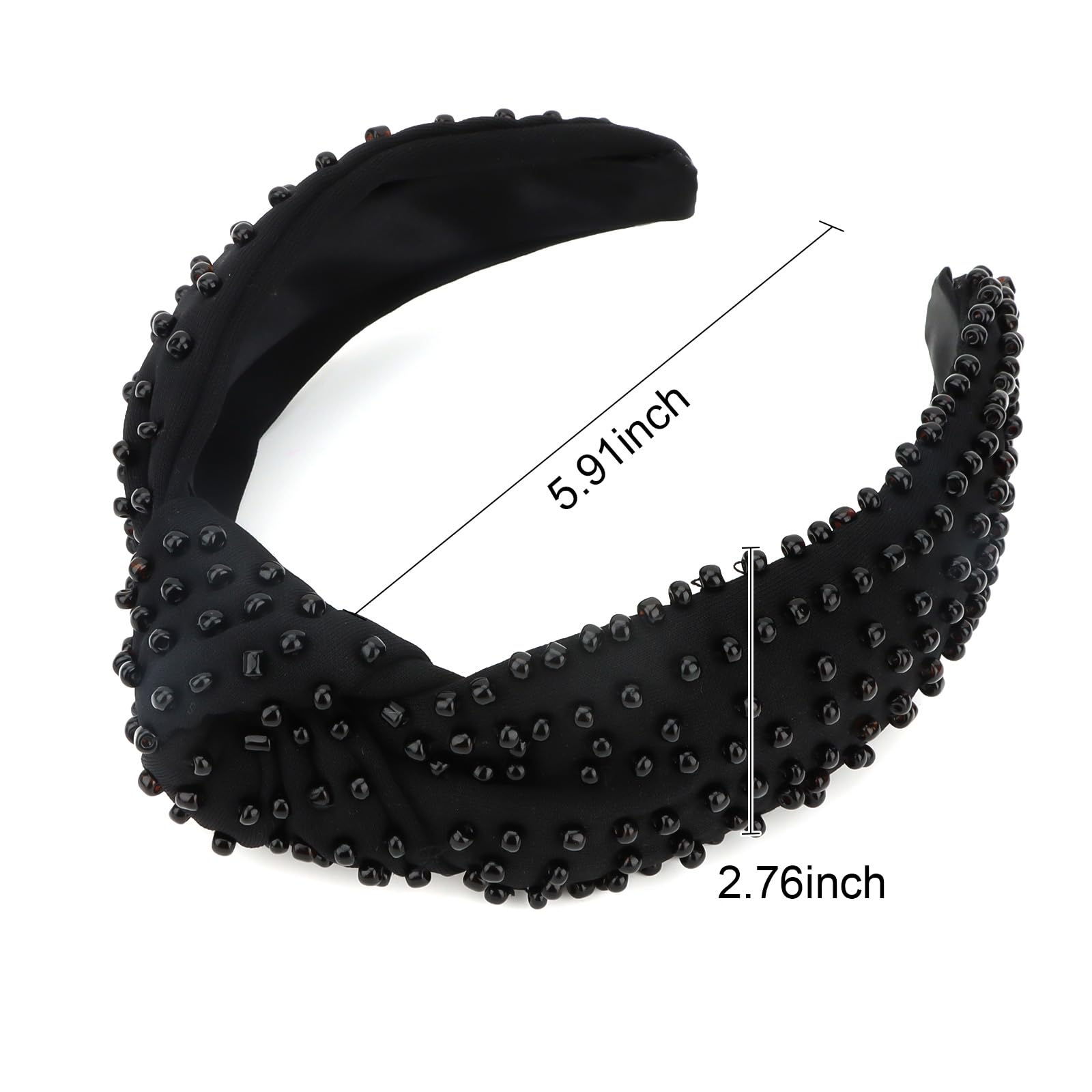 YISSION headband on mannequin showing scale and coverage for styling