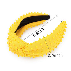 YISSION headband on model showing fit and visible statement accessory benefit