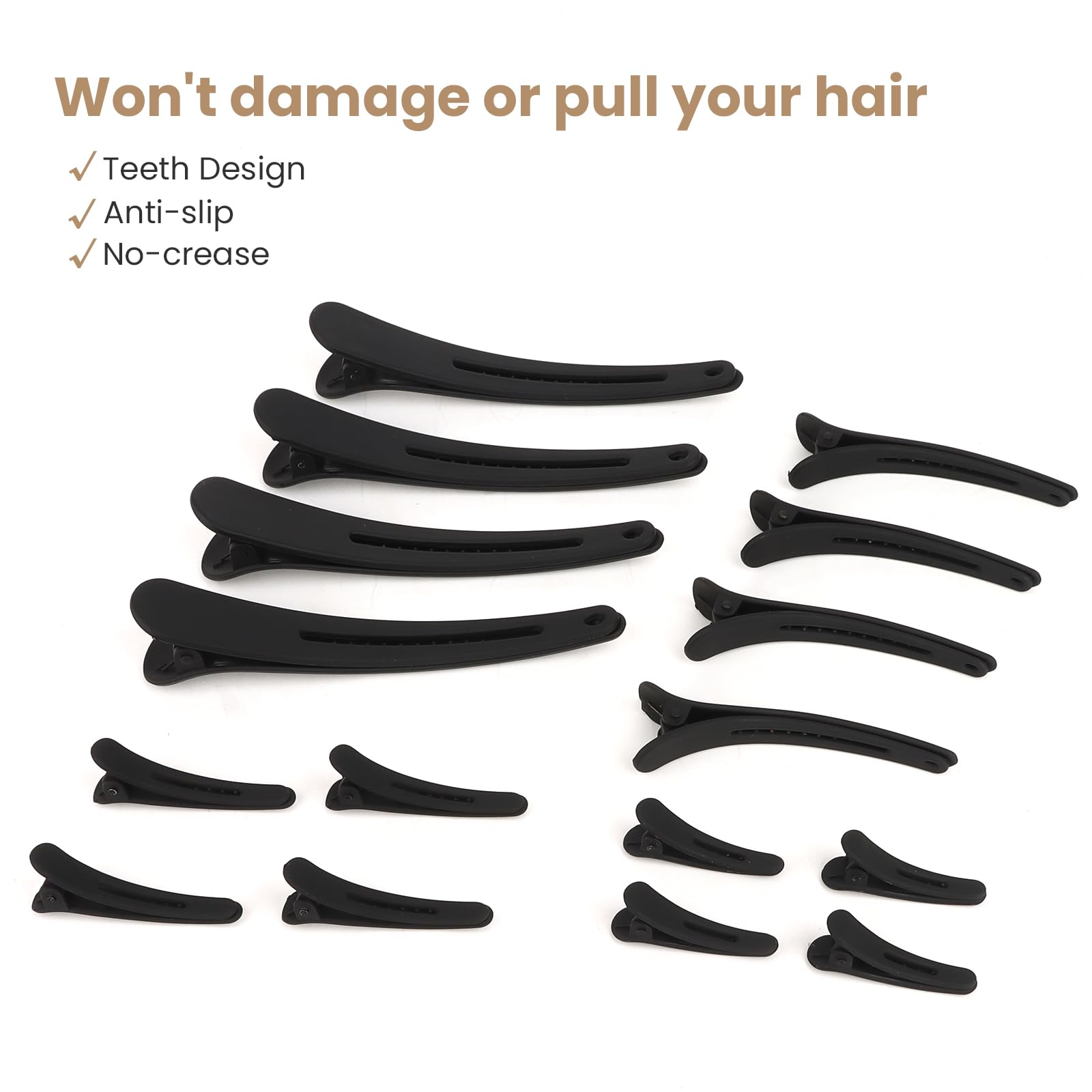 YISSION clips beside a ruler demonstrating size range and precise sectioning benefit