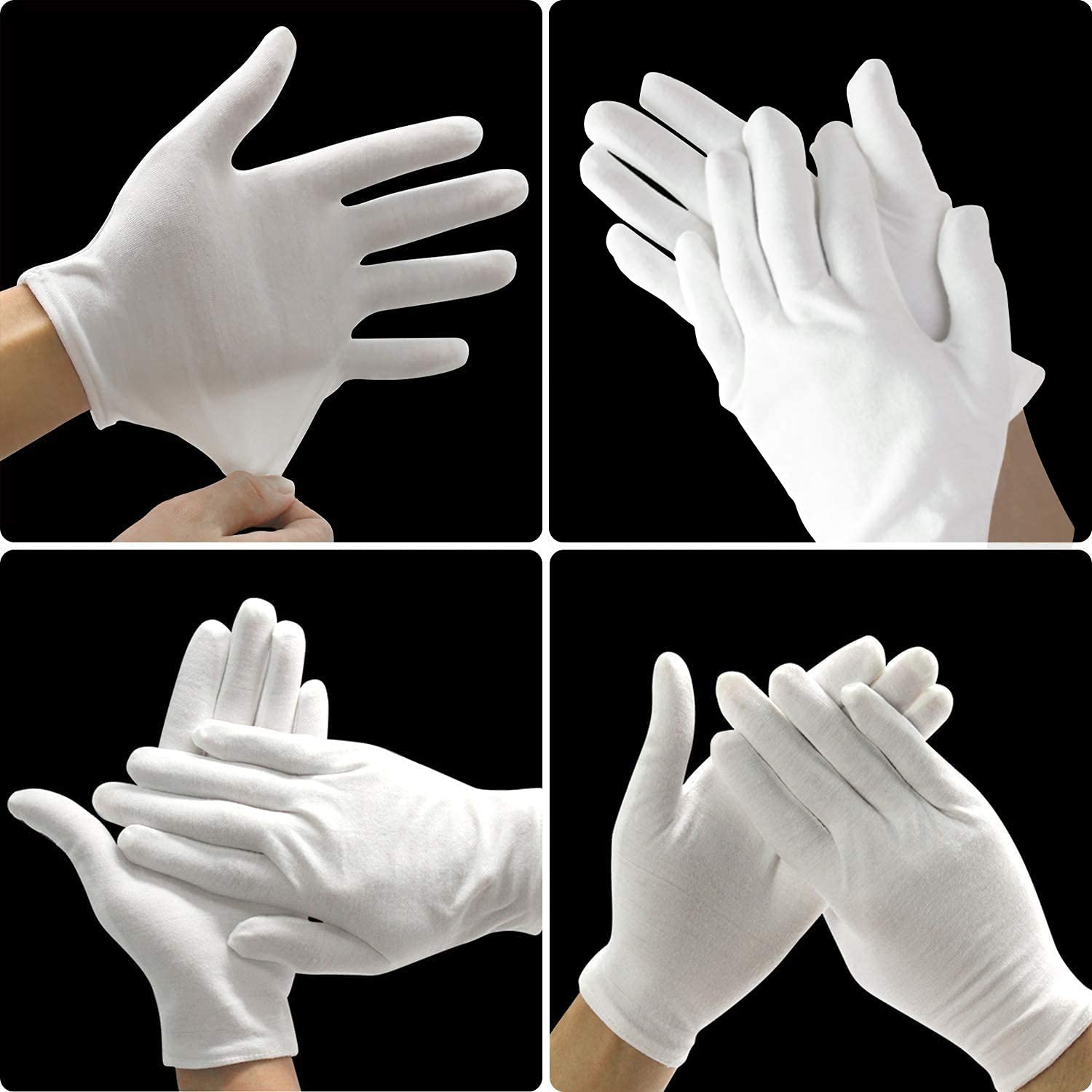 YITIAOYU gloves worn while handling jewelry to protect surfaces and oils