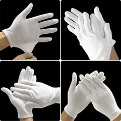 YITIAOYU gloves worn while handling jewelry to protect surfaces and oils