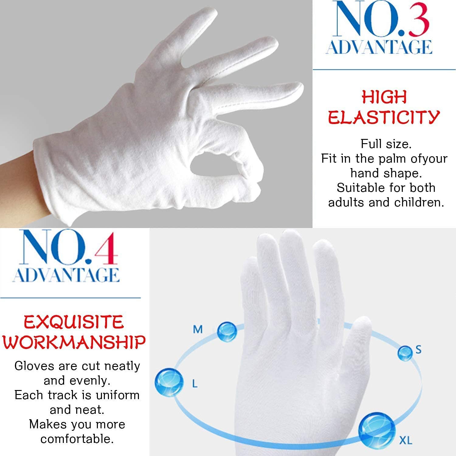 YITIAOYU gloves used in ceremony conveying clean uniform appearance