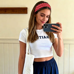Yiwafu headband worn by model for lifestyle look and versatile styling