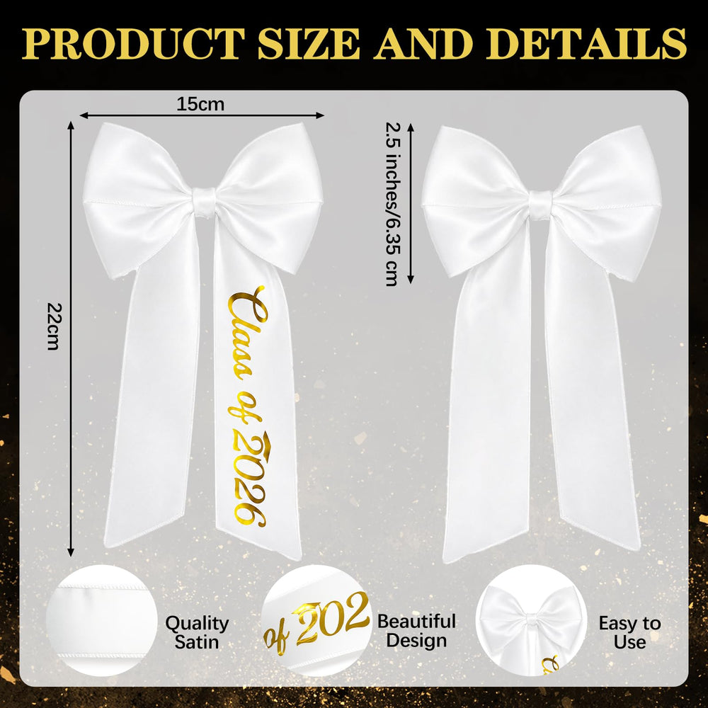 YIXAXKAO close-up of gold embroidered "Class of 2026" for clear contrast