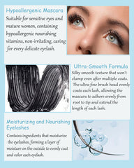 YizanYan mascara texture swatch demonstrates smooth, non-clumping finish
