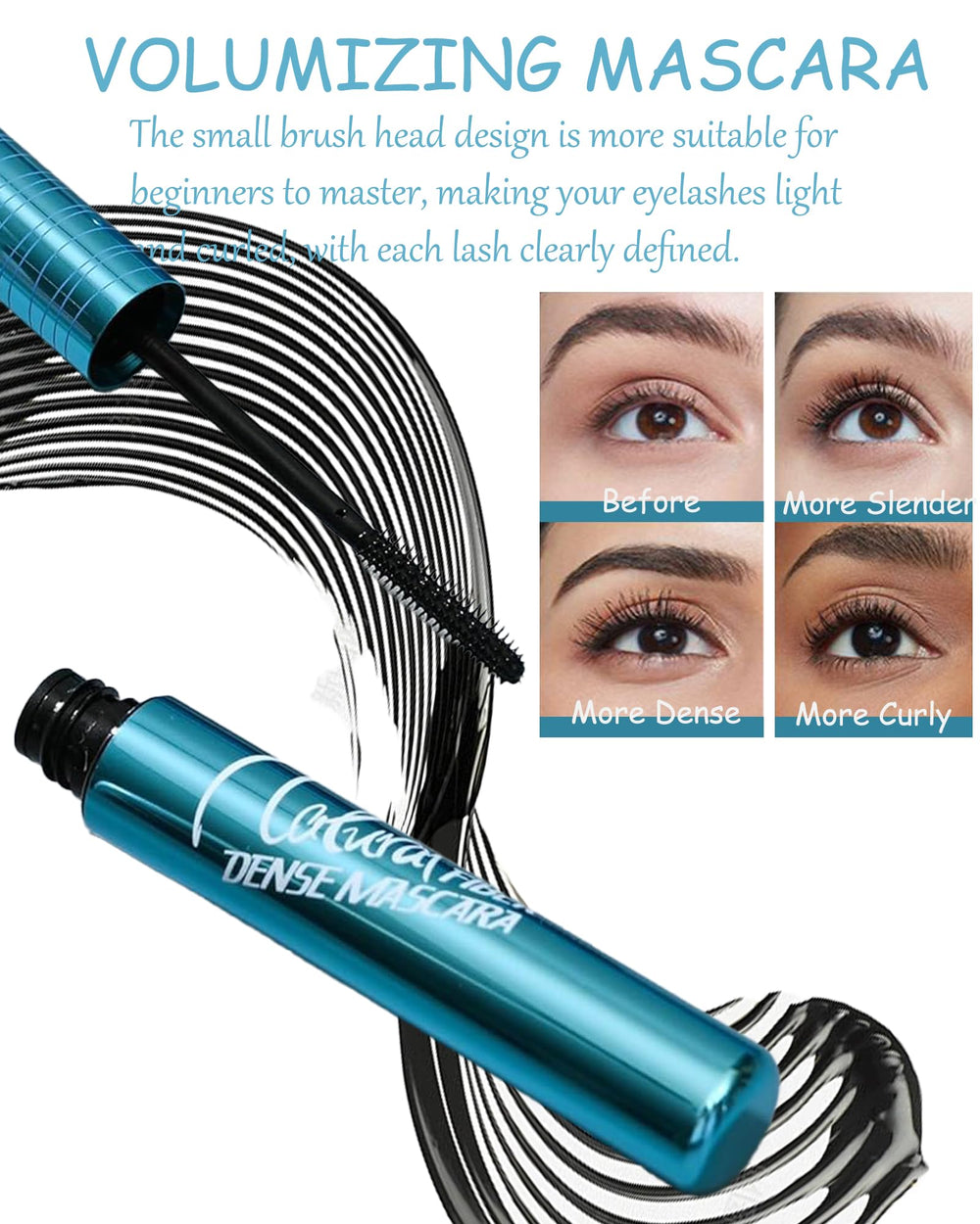 YizanYan mascara paired with double-ended eyelash comb for separation