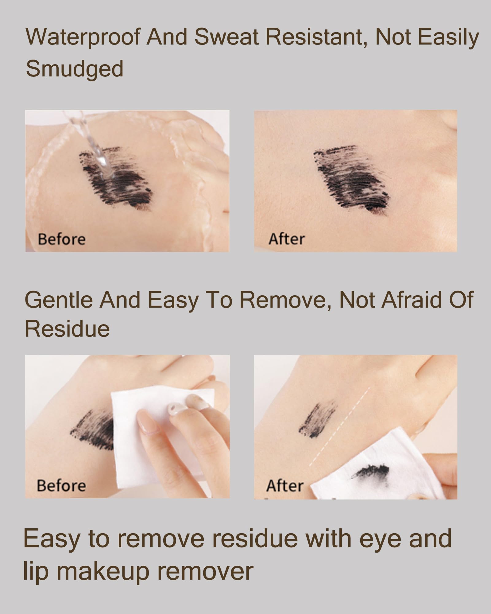YizanYan double-ended eyelash comb beside tube for gentle separation