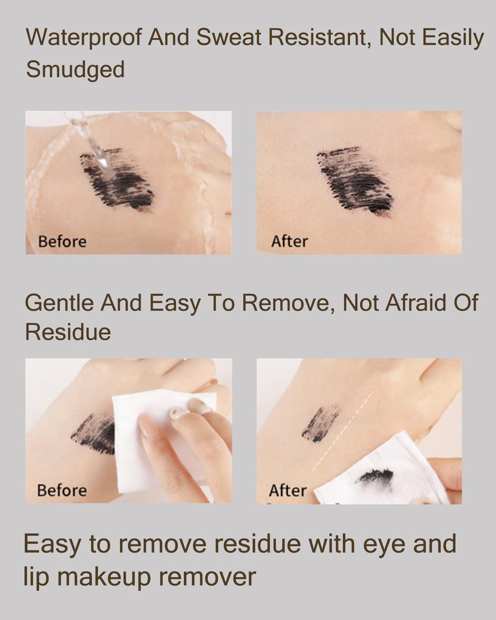 YizanYan double-ended eyelash comb beside tube for gentle separation