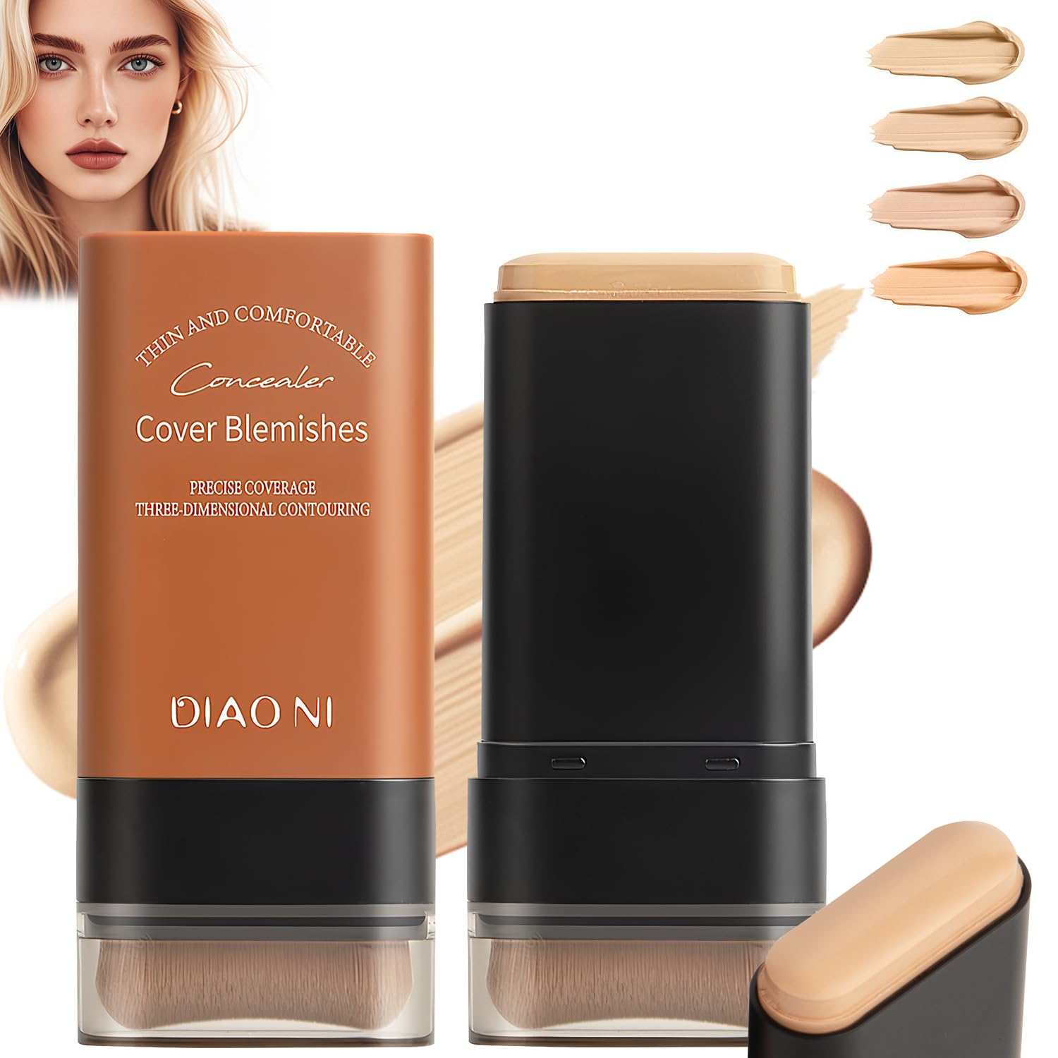 YJW front packaging showing compact stick and brush for easy travel