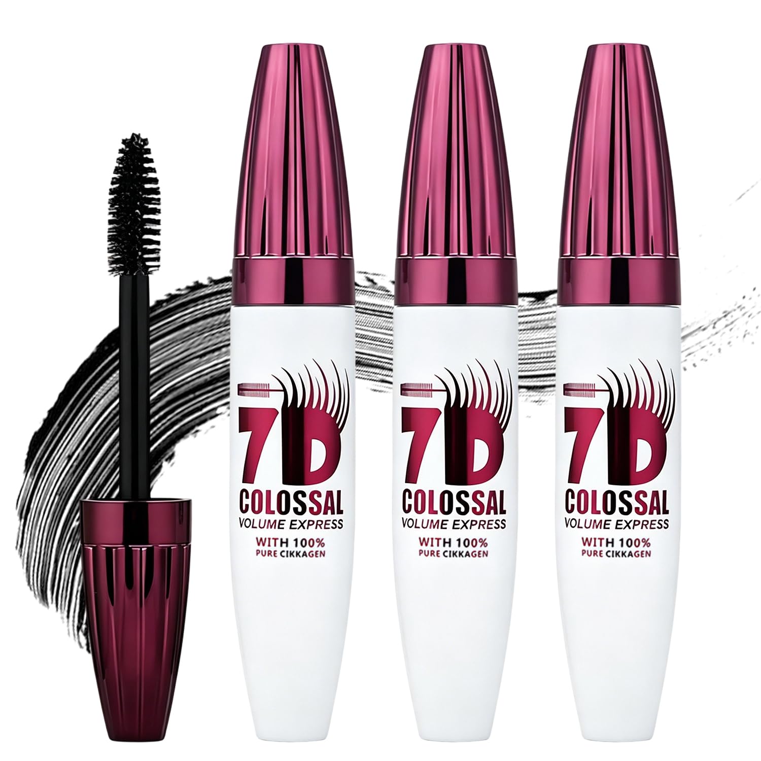 YJW mascara front packaging showing brand and bold tube design and benefit