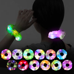 YL Mainland scrunchie worn in ponytail, secure hold without creases