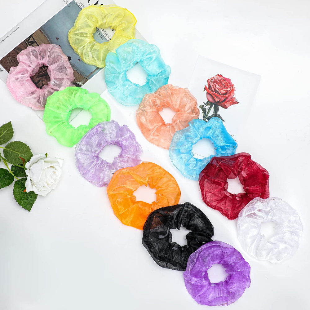 YL Mainland scrunchies lit in dark, vivid glow improving nighttime visibility