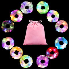 YL Mainland scrunchies held in hand for size comparison, compact and portable