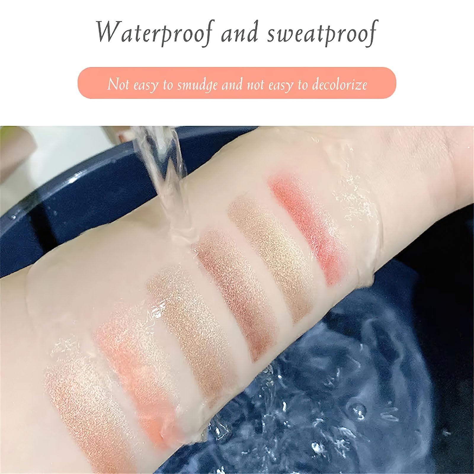 Ylapagne swatches of matte and glitter finish demonstrating true payoff