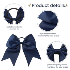YLEN YHXX bow worn in ponytail showing visibility during routines