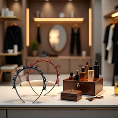 YLiiii black and brown set displayed ready for styling