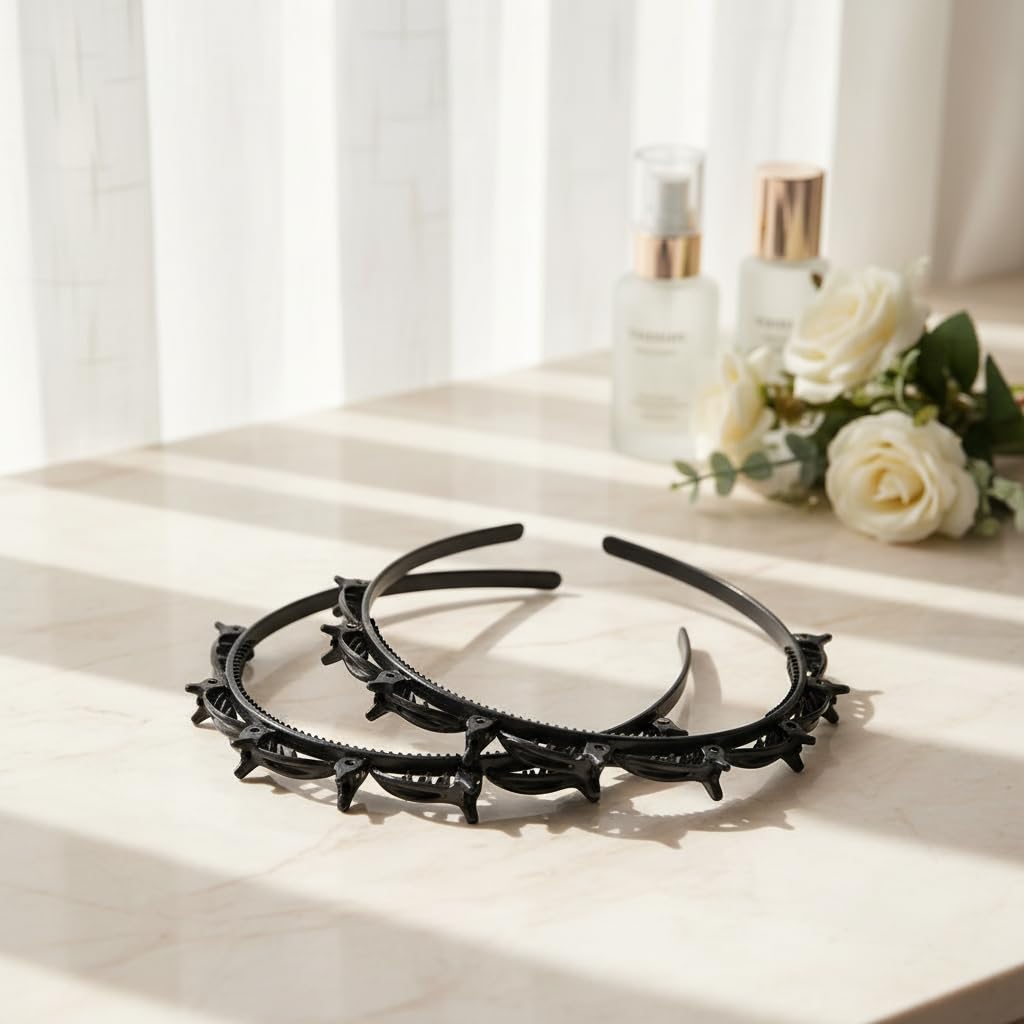 YLiiii two-piece set laid flat showing matching clips for versatile styling
