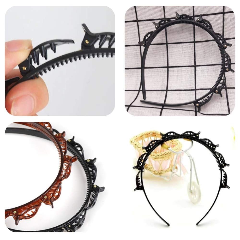 YLiiii headband used while braiding hair to keep sections neat and taut