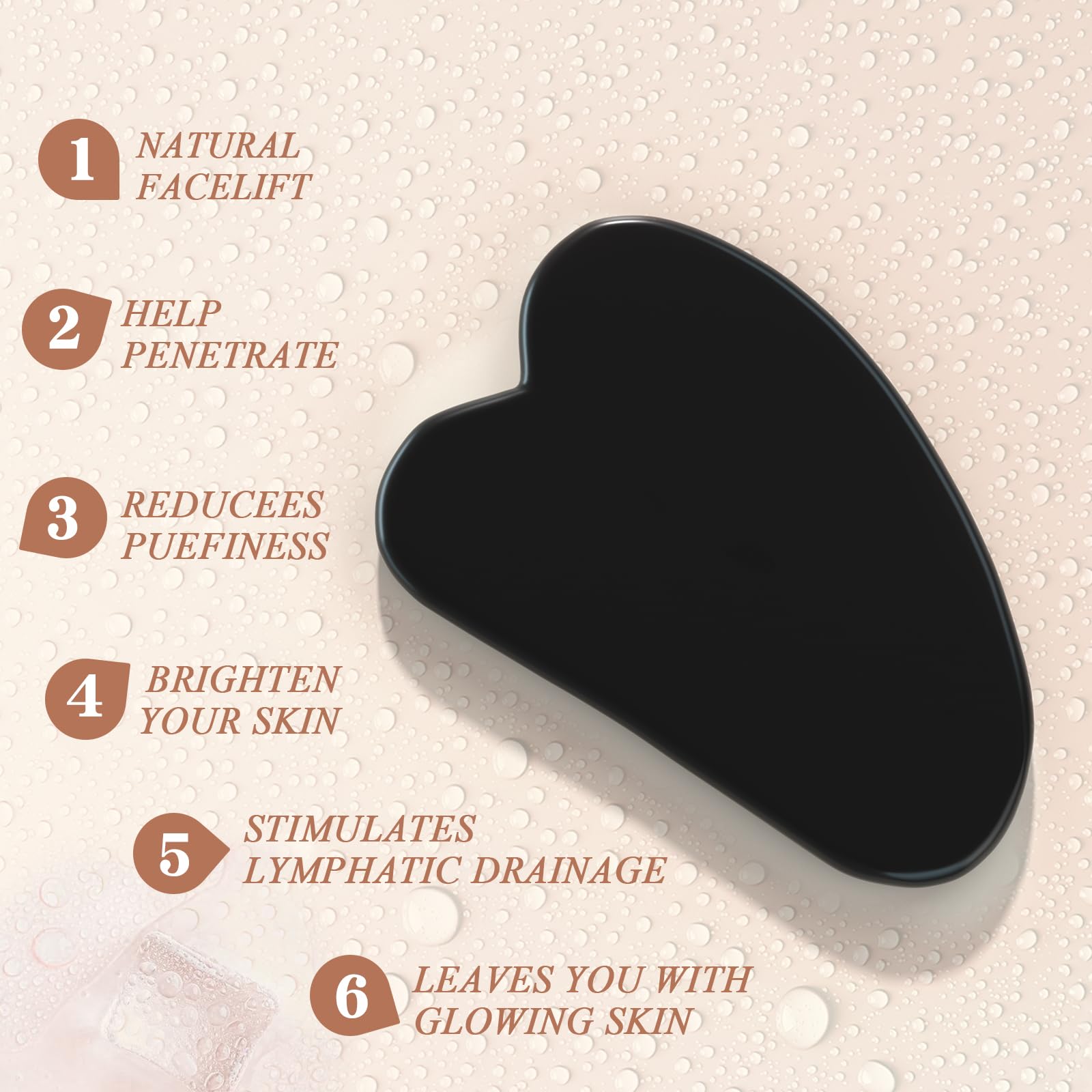 YLTNEUQER gua sha contour angles demonstrating ergonomic design for targeted massage