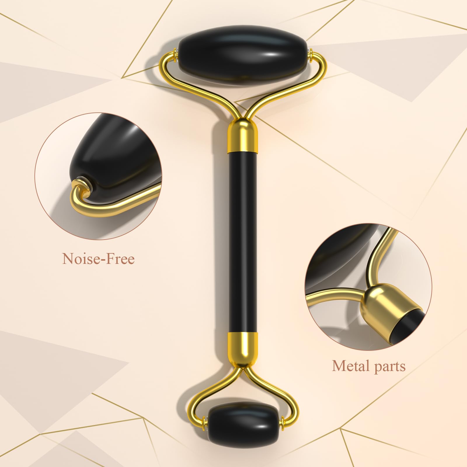 YLTNEUQER roller rolling along neck demonstrating lymphatic support and relaxation benefit