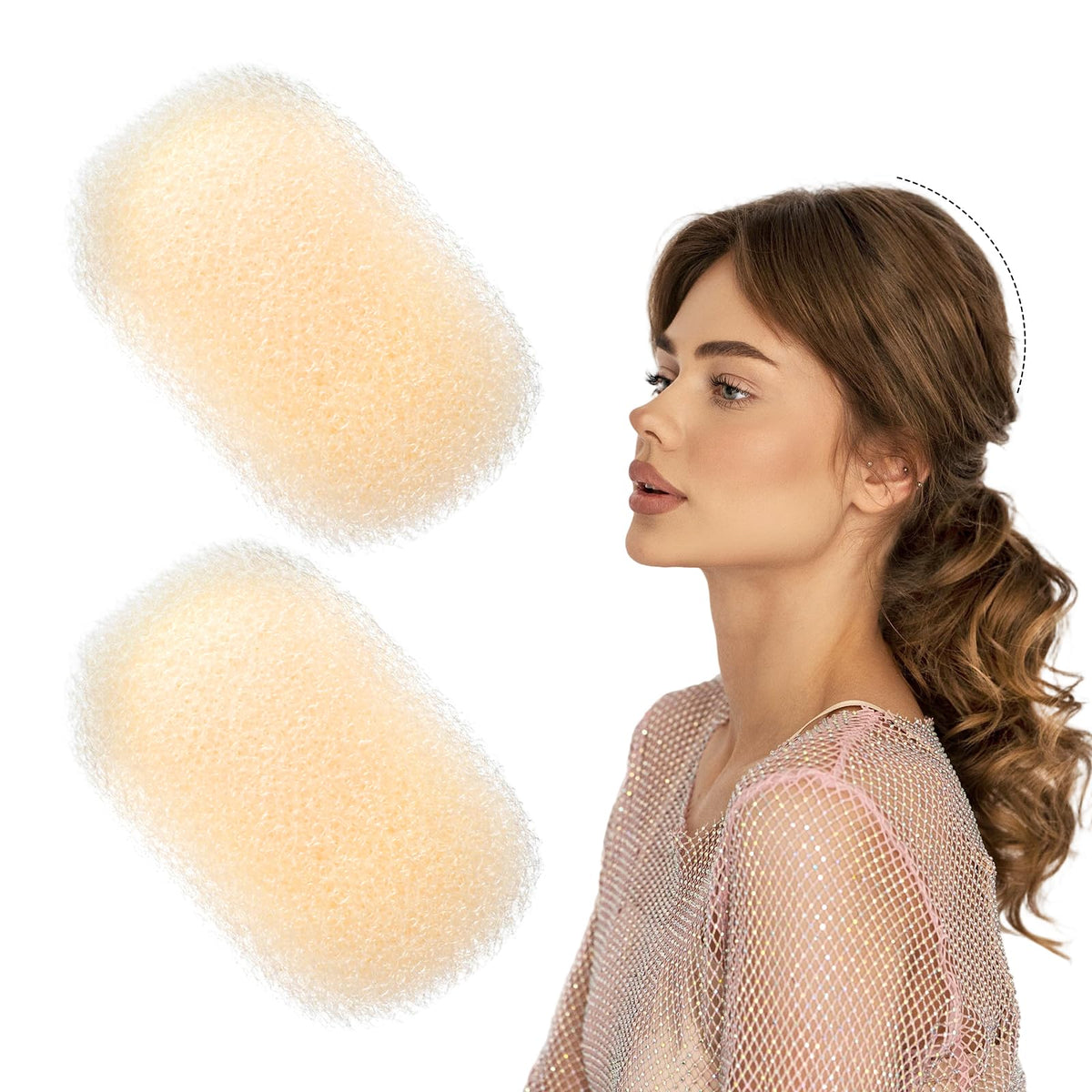 Ymapinc front view of beige bump it clip showing compact design and easy concealment