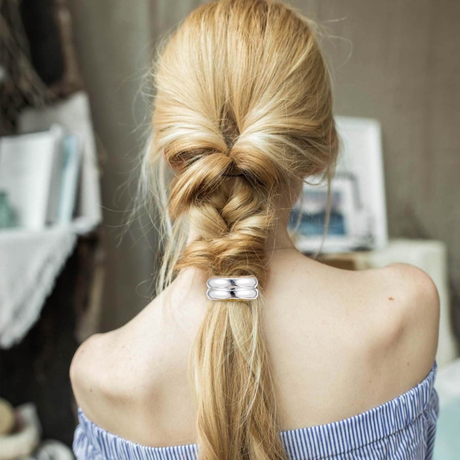 Ymapinc ponytail in use demonstrating sleek hold and no tangles