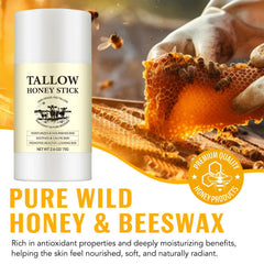 YMFGPFYL ingredients flatlay with honey, beeswax, shea and olive oil