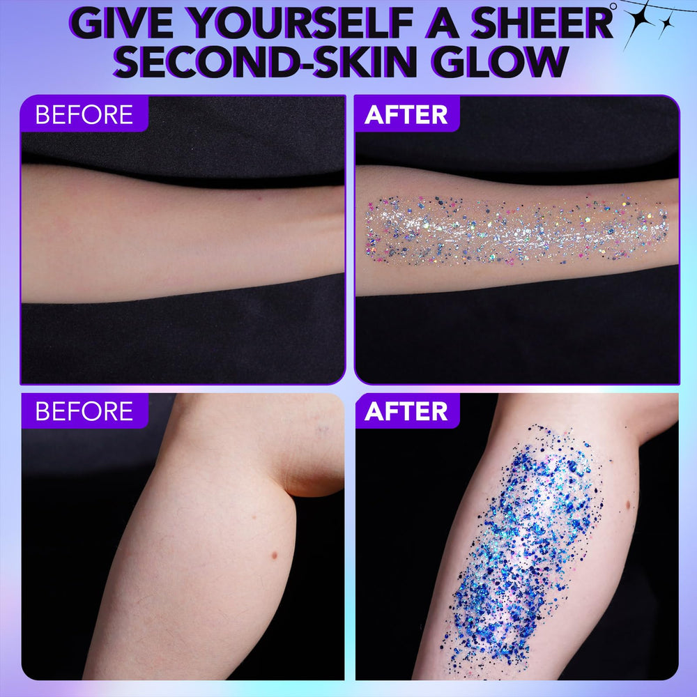 YMFGPFYL mermaid series swatches on arm showing layered colors