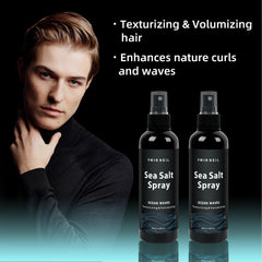 YMIR NEIL styled model with beach waves, natural voluminous look