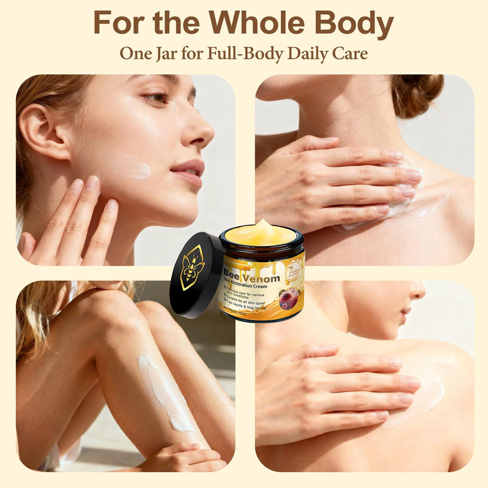 Yocisku applying cream to leg demonstrating full-body use