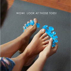 YogaToes GEMS in use on toes demonstrating gentle separation and alignment