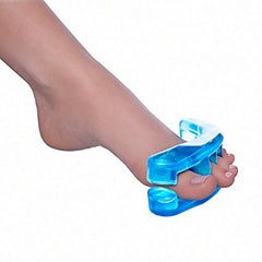 YogaToes Classic worn between toes demonstrating stretch and comfort