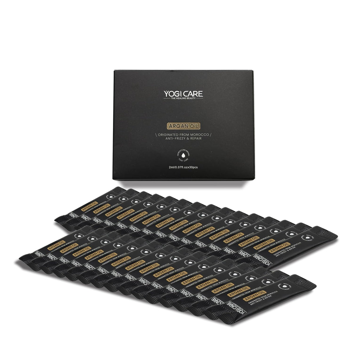 YOGI CARE front packaging view showing compact sachet box and travel convenience