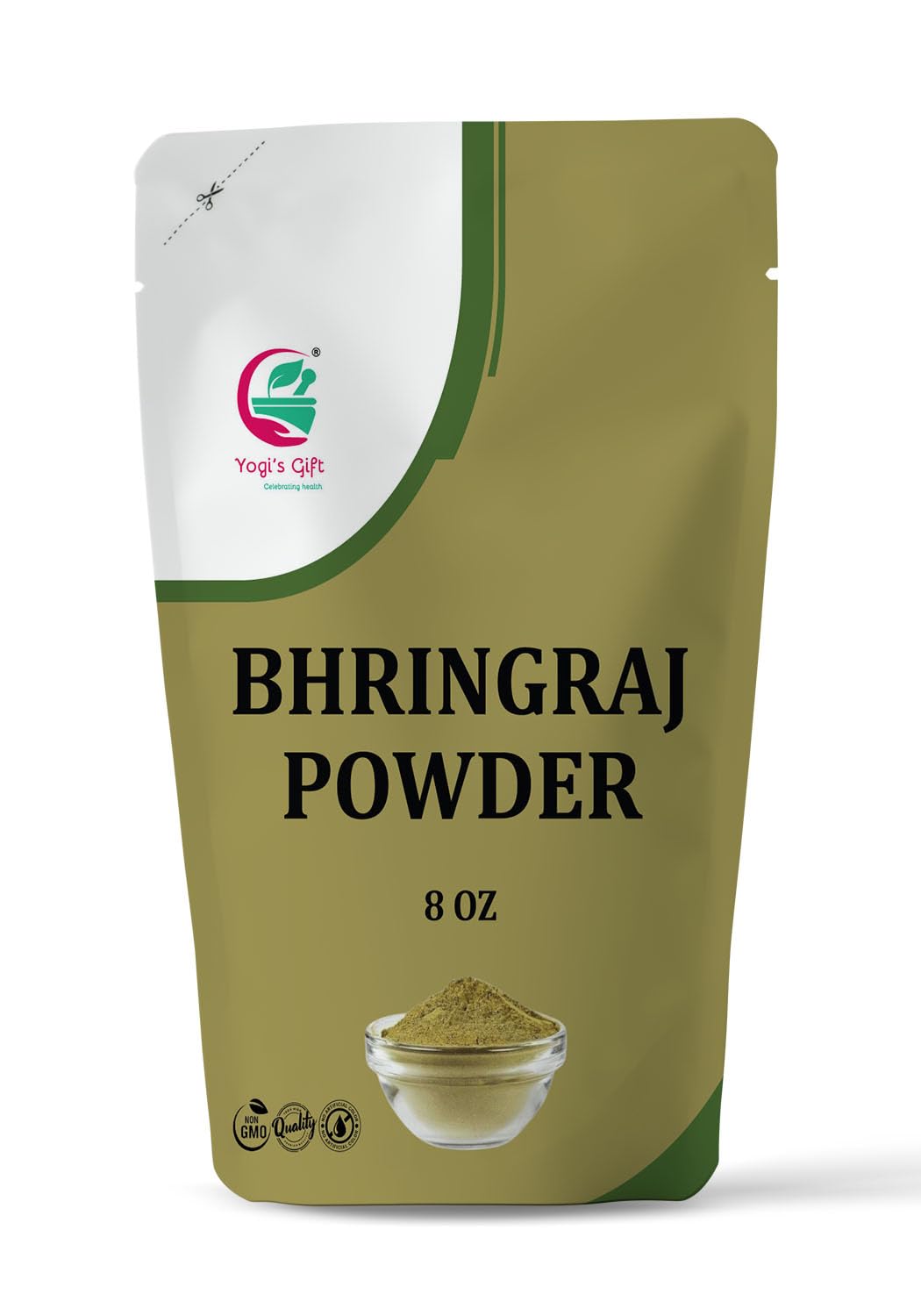 YOGI’S GIFT bhringraj front packaging showing jar and label for authentic product