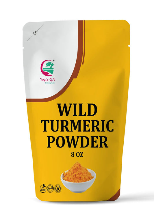 YOGI’S GIFT front packaging showing wild turmeric jar and clear labeling, promotes confident purchase